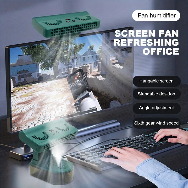 Desktop Mini Humidifier Fan Usb Hanging Standing