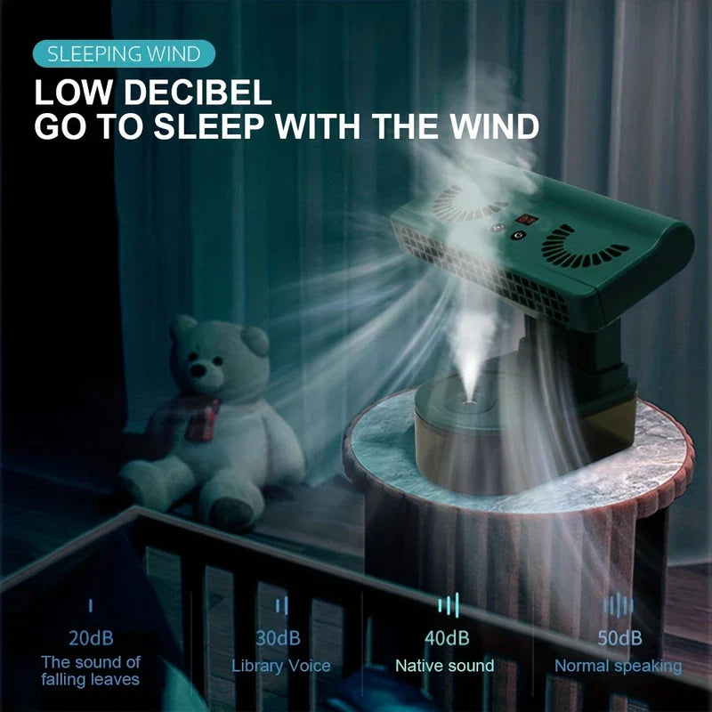 Desktop Mini Humidifier Fan Usb Hanging Standing