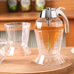 Diamond Style Glass Honey Jar Dispenser