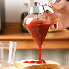 Diamond Style Glass Honey Jar Dispenser