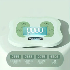 Waist Twisting Disc Board - Close-up of digital display showing tracked workout metrics including rep frequency, calories, session duration, and fat estimate