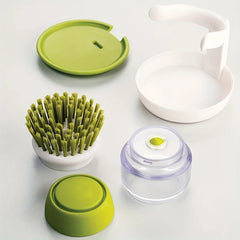 Dish Brush with Soap Dispenser Handle