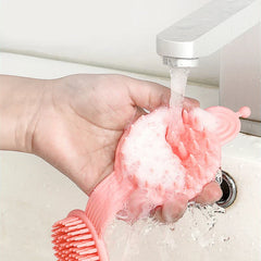 Double-Sided Silicone Body Scrubber Brush