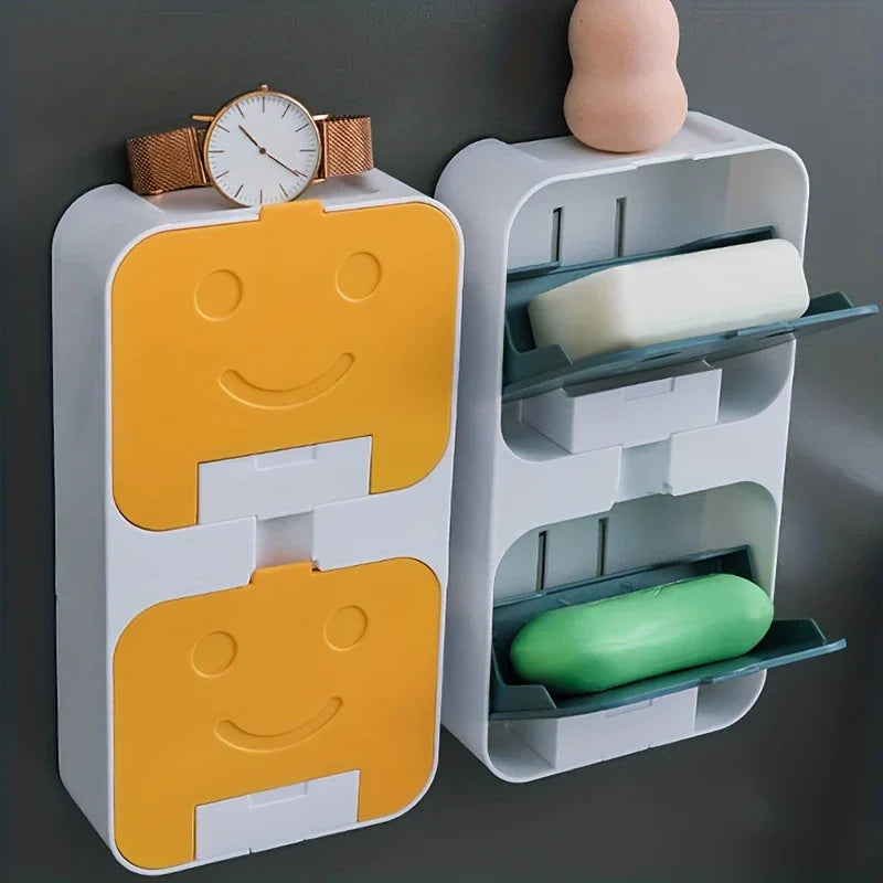 Double Layer Draining Soap Dish Holder Box