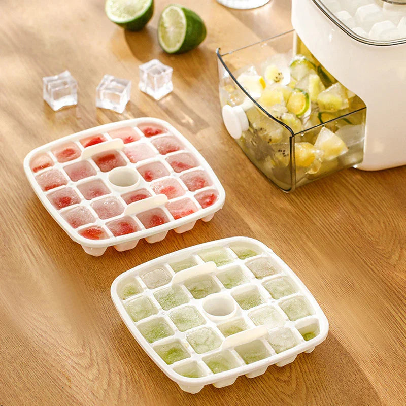 Double Layer Portable Ice Cube Tray Box