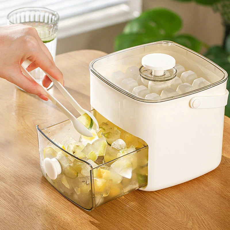Double Layer Portable Ice Cube Tray Box