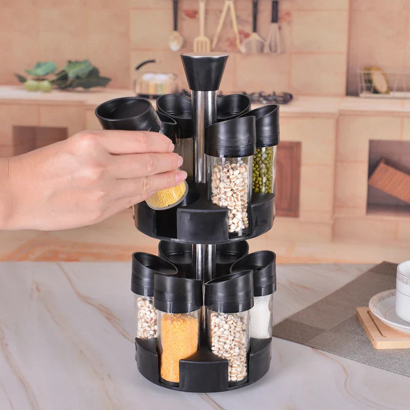Double Layer Rotating Spice Jar