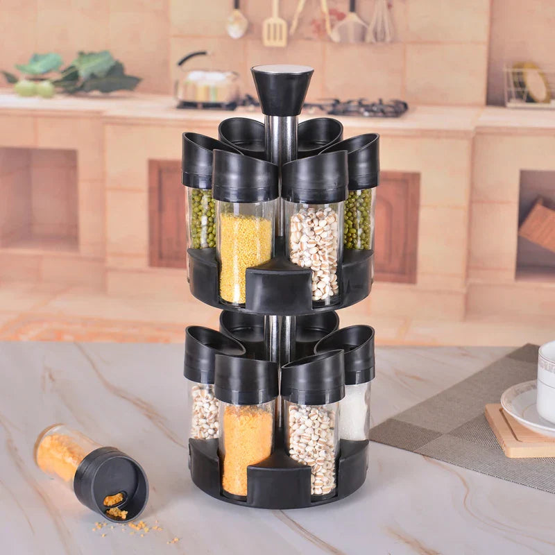 Double Layer Rotating Spice Jar