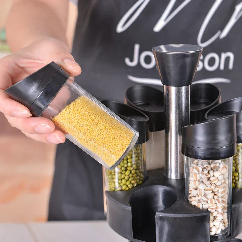 Double Layer Rotating Spice Jar