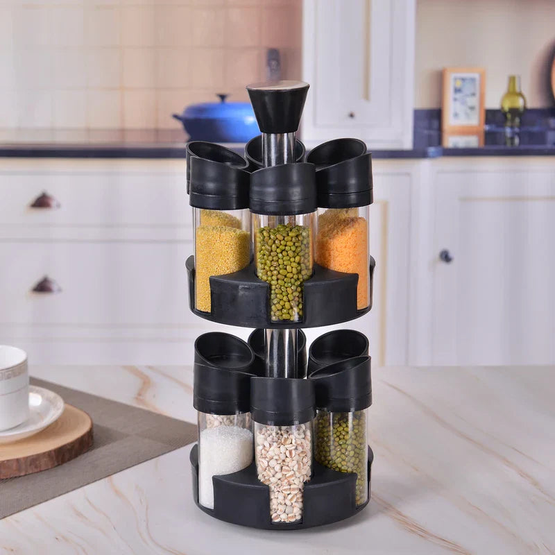 Double Layer Rotating Spice Jar