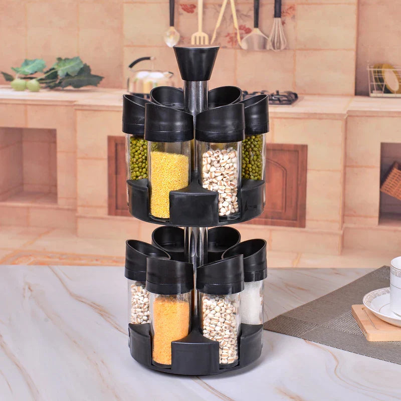 Double Layer Rotating Spice Jar