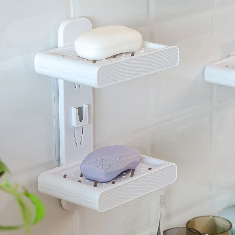 Double Layer Self-Draining Soap Dish Holder