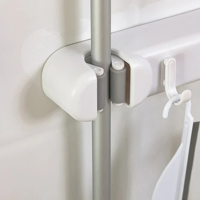 Double Mop Broom Holder With Hook