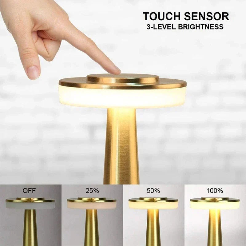 Led Desk Lamp - Touch control demonstration showing 3 adjustable brightness levels