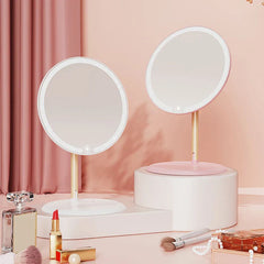 Double Sided Round Vanity Makeup Mirror Stand