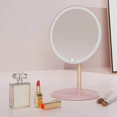 Double Sided Round Vanity Makeup Mirror Stand