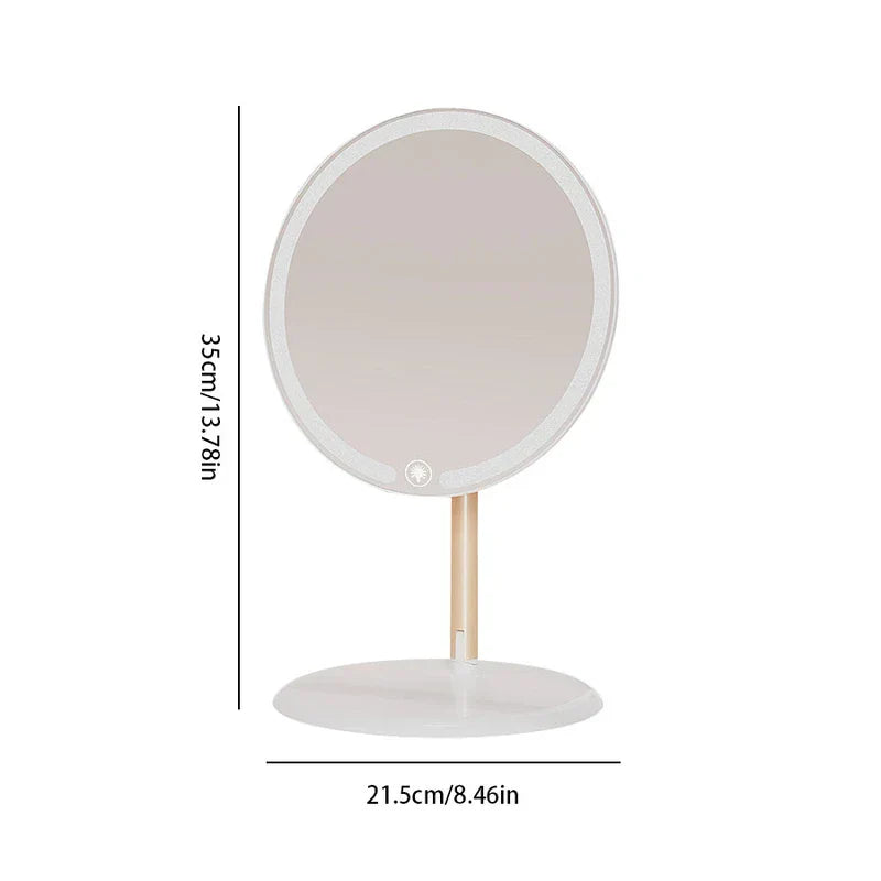Double Sided Round Vanity Makeup Mirror Stand