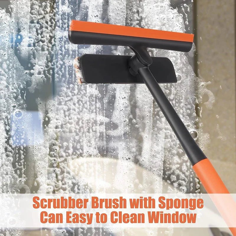 Double Sided Window Squeegee Screen Cleaner Brush