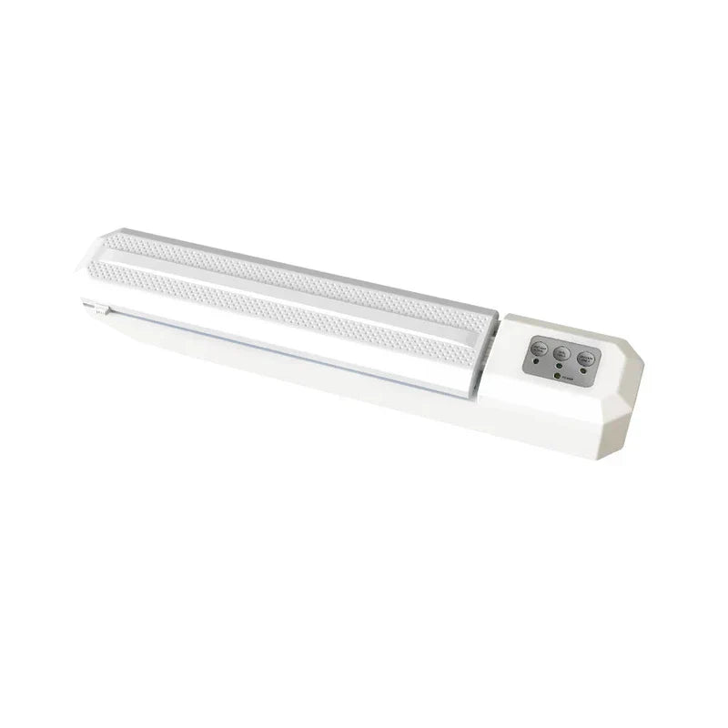 Vacuum Sealer Machine - White compact countertop sealing unit with three-button control panel, angled front view