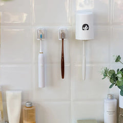 Dustproof Wall Mount Toothbrush Holder With Cover