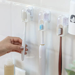 Dustproof Wall Mount Toothbrush Holder With Cover