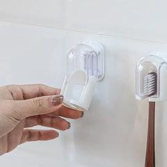 Dustproof Wall Mount Toothbrush Holder With Cover