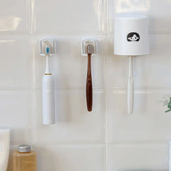 Dustproof Wall Mount Toothbrush Holder With Cover