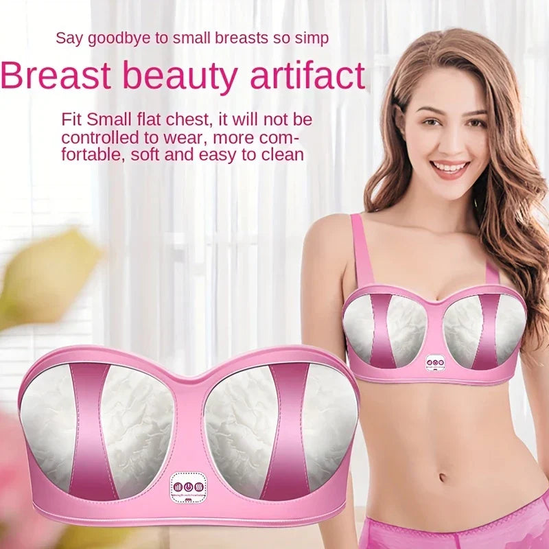 Electric Breast Enhancement Massager Bra with Heat