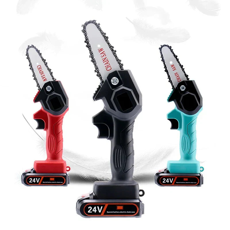 Electric chainsaw power tool with battery