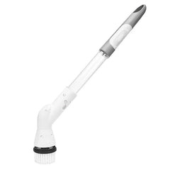 Electric Spin Scrubber - Angled view of long-handled powered cleaning brush with small round bristle head