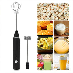 Electric Hand Mixer - Electric whisk with two interchangeable stirring heads, shown alongside multiple small images of food and drink items.