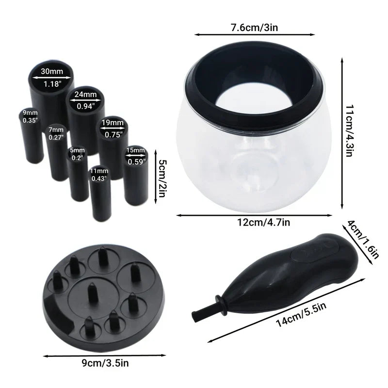 Electric Makeup Brush Cleaner Spinner Machine (Black)