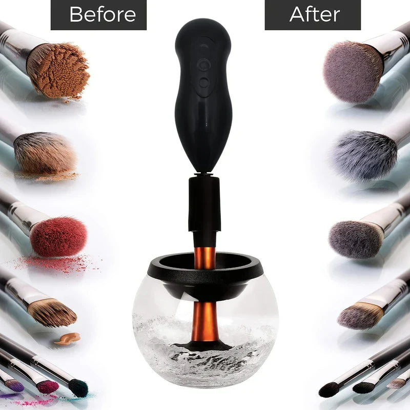 Electric Makeup Brush Cleaner Spinner Machine (Black)