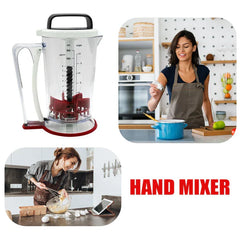 Electric Meat Grinder - Collage showing the kitchen mixing dispenser alongside home cooking scenes of people preparing food