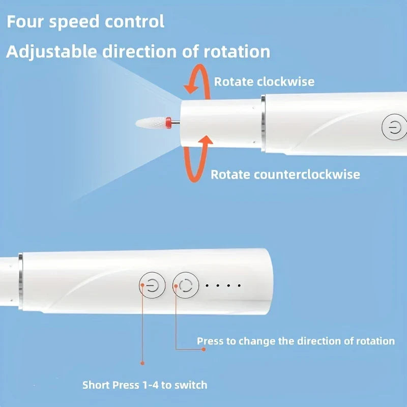 Electric Nail Drill File Machine Kit (6 Bits)