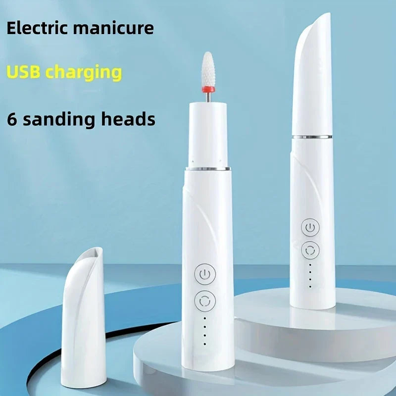 Electric Nail Drill File Machine Kit (6 Bits)