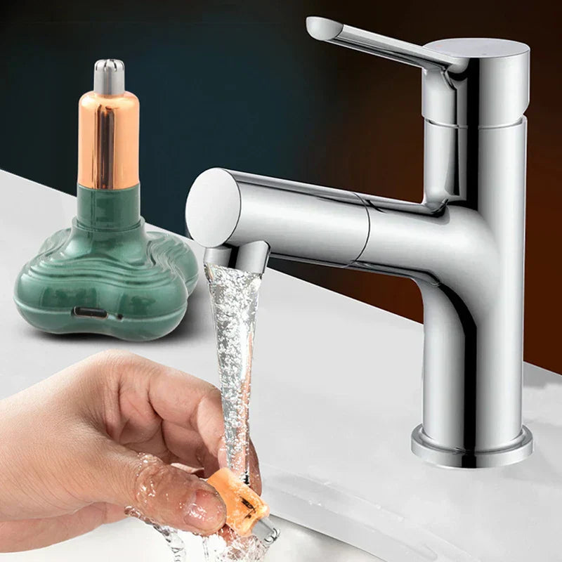 Compact grooming tool for nose and ear hair