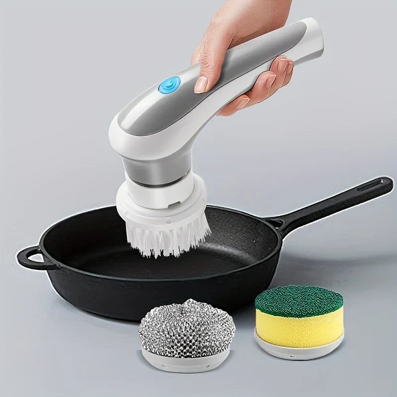 Electric Power Spin Scrubber Cleaning Brush Set