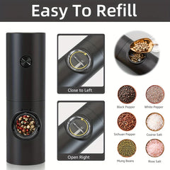 Electric Salt And Pepper Grinder Set