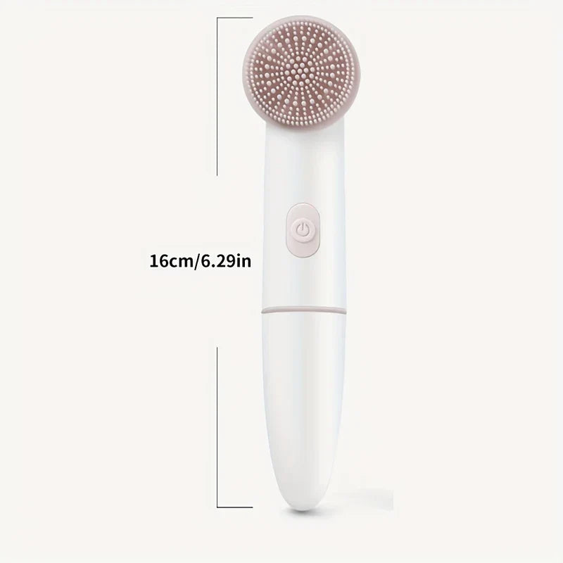 Electric Silicone Facial Cleanser Brush Battery Op