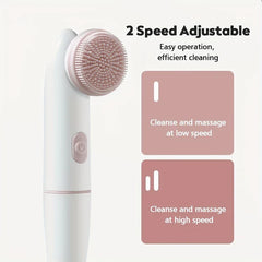Electric Silicone Facial Cleanser Brush Battery Op