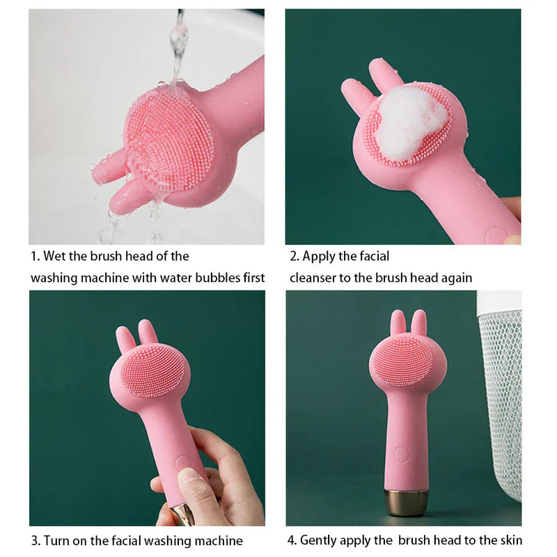 Electric Silicone Facial Cleansing Brush
