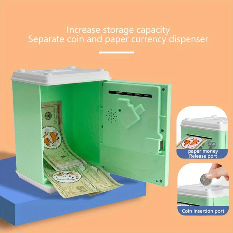 Electronic Fingerprint Password Piggy Bank Safe Box