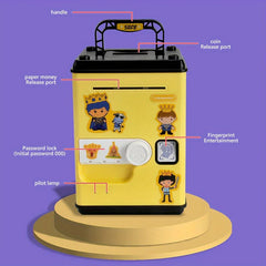 Electronic Fingerprint Password Piggy Bank Safe Box