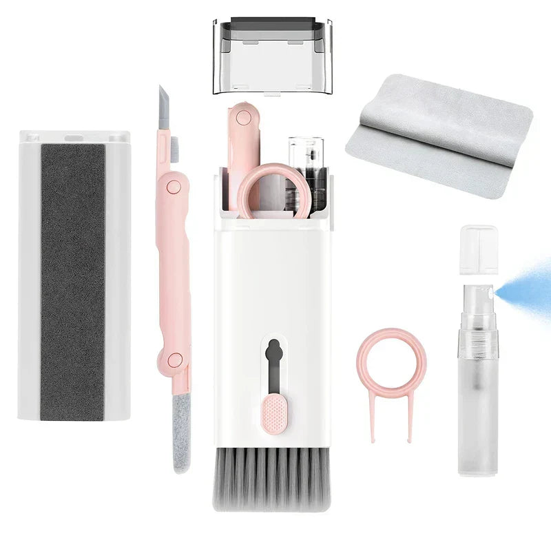 Electronics cleaning kit with various tools
