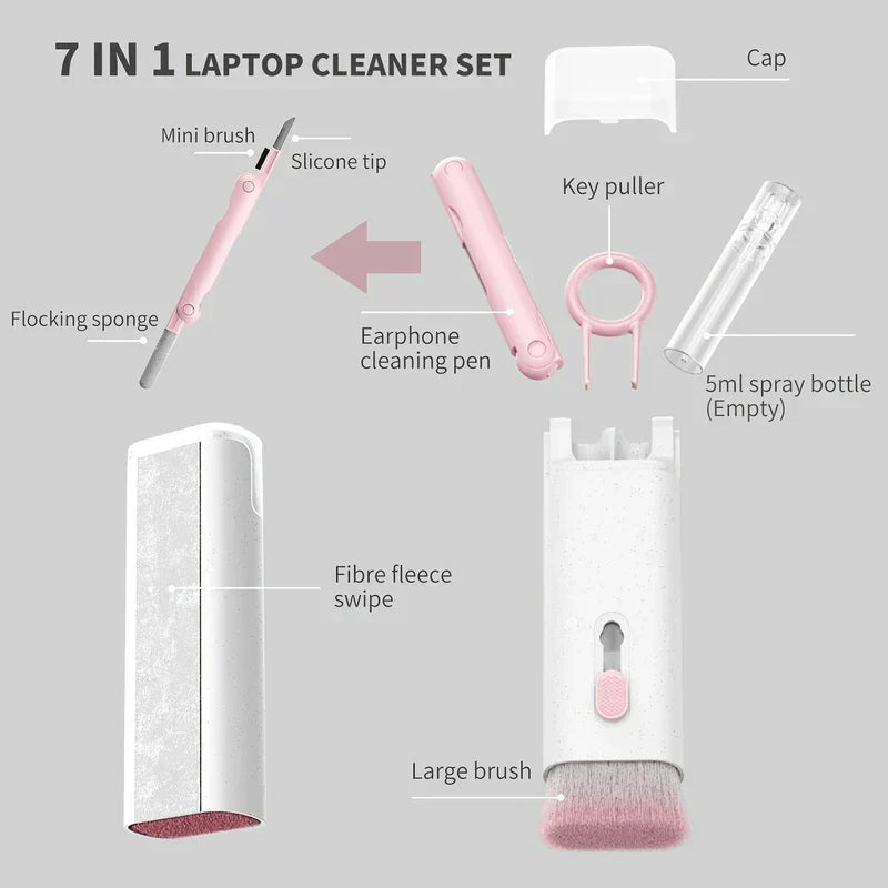 Compact cleaning kit for electronics and gadgets