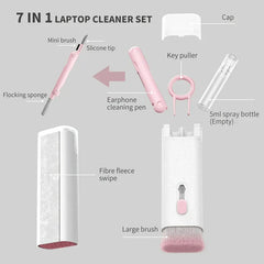 Compact cleaning kit for electronics and gadgets