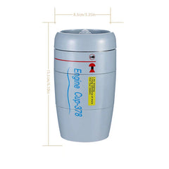 Suction Tumbler Mug - Engine Cup-378 cup shown with height and width dimension measurements