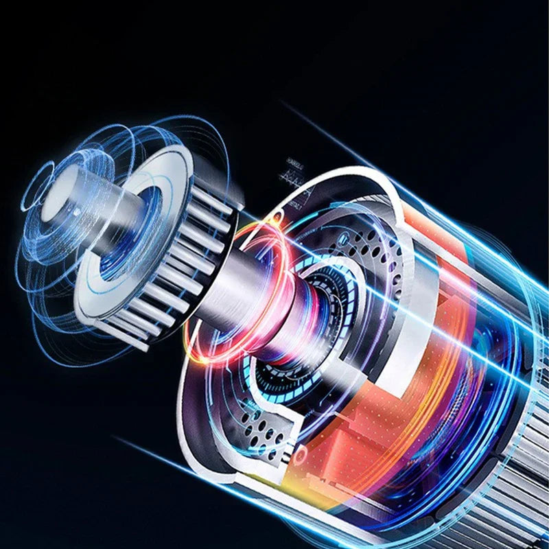 Facial Cleanser Foam Maker - Cutaway illustration of the internal motor mechanism