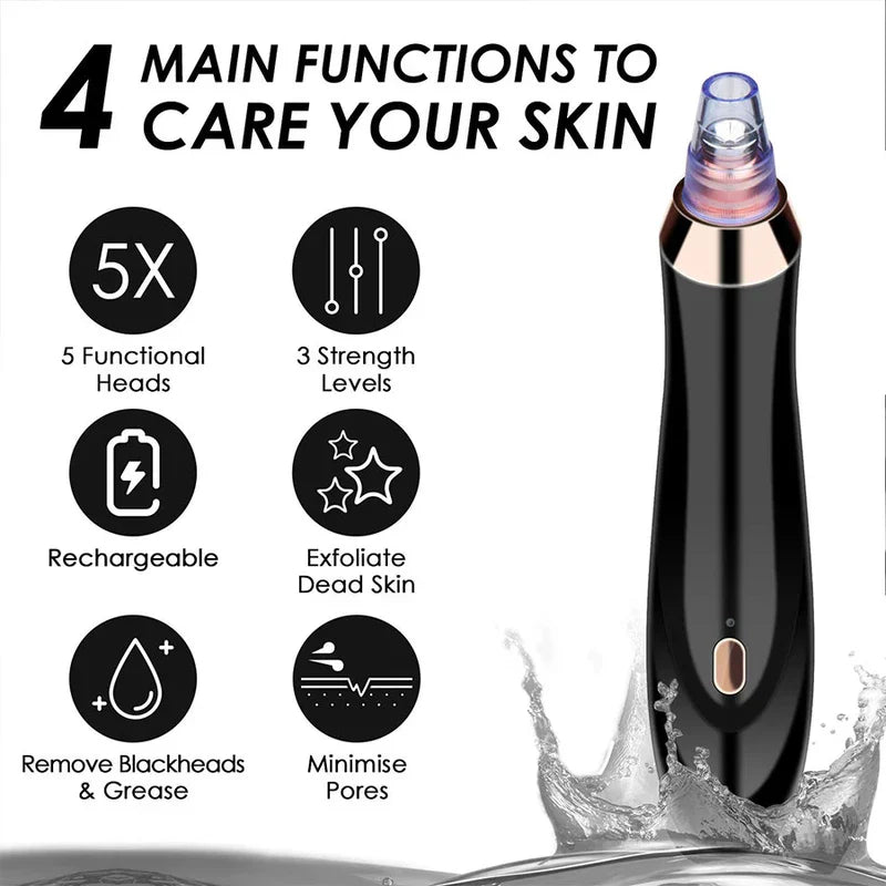 Facial Comedone Extractor Vacuum Device